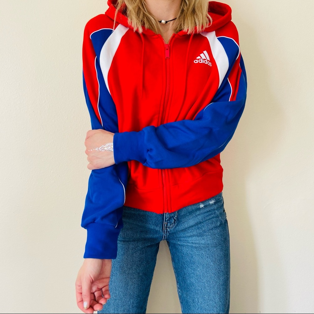 New Adidas track Zip-Up Hoodie Sweatshirt - Picture 6 of 14